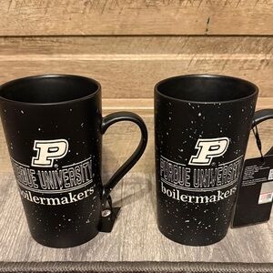 Purdue University Black Ceramic Mugs Set 22oz Mugs
